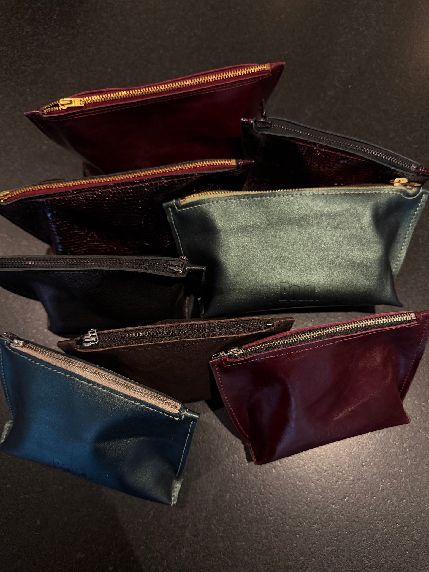 Make-up tas COCO - Mini (S) - Metallic groen