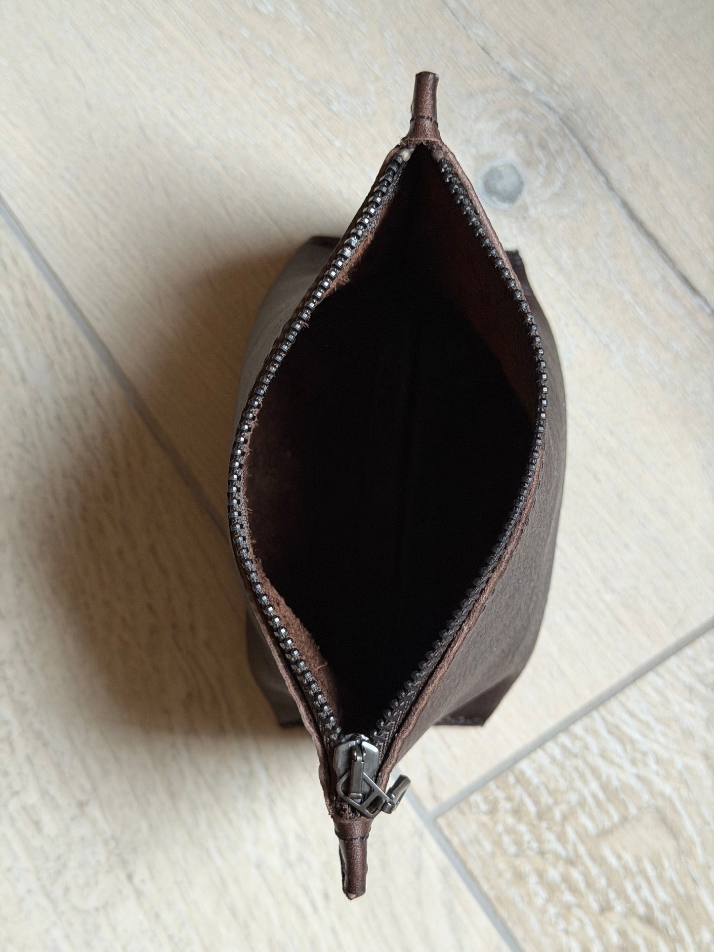 Make-up tas COCO - Mini (S) - Geleefd choco bruin