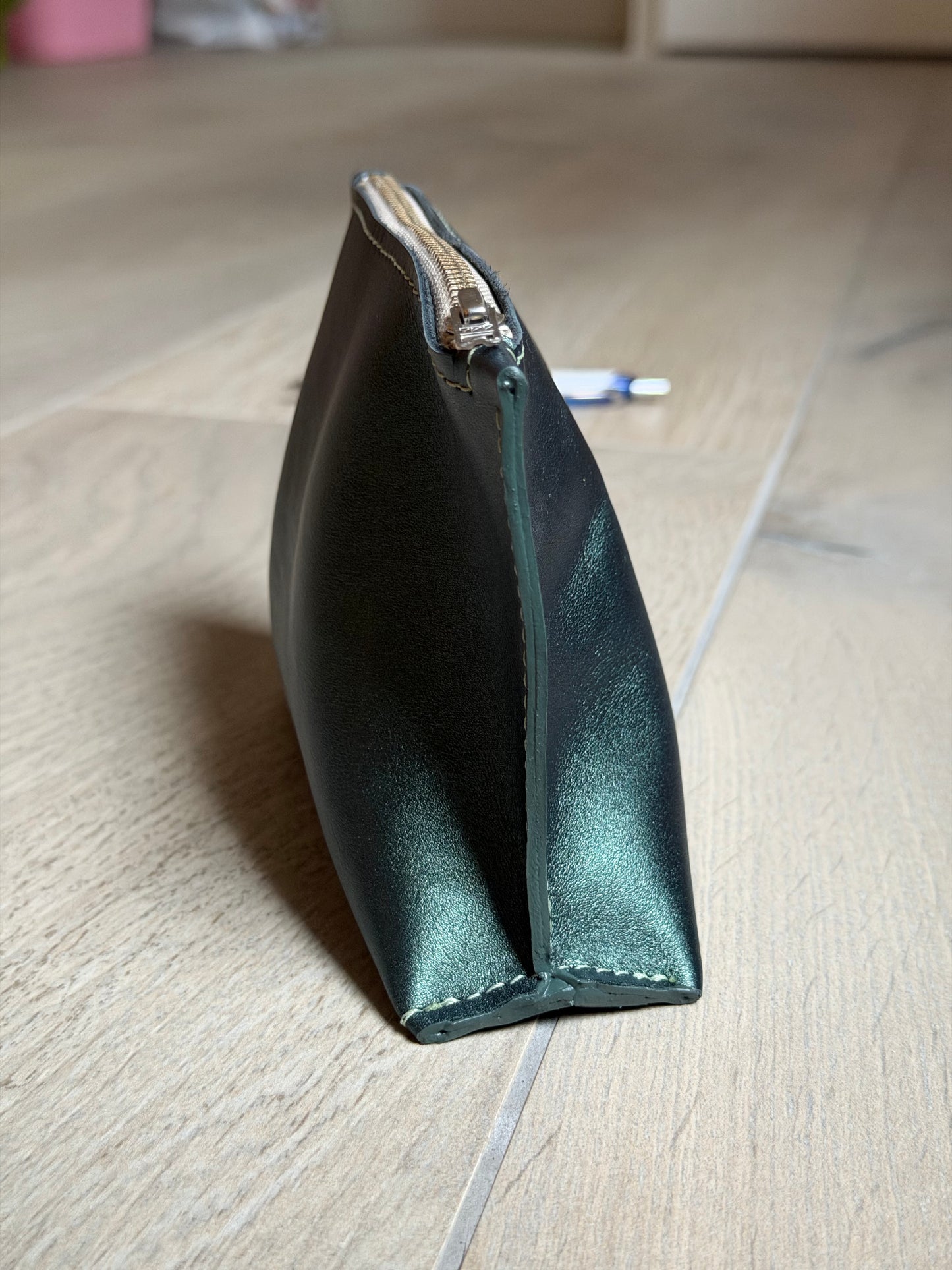 Make-up tas COCO - Mini (S) - Metallic groen