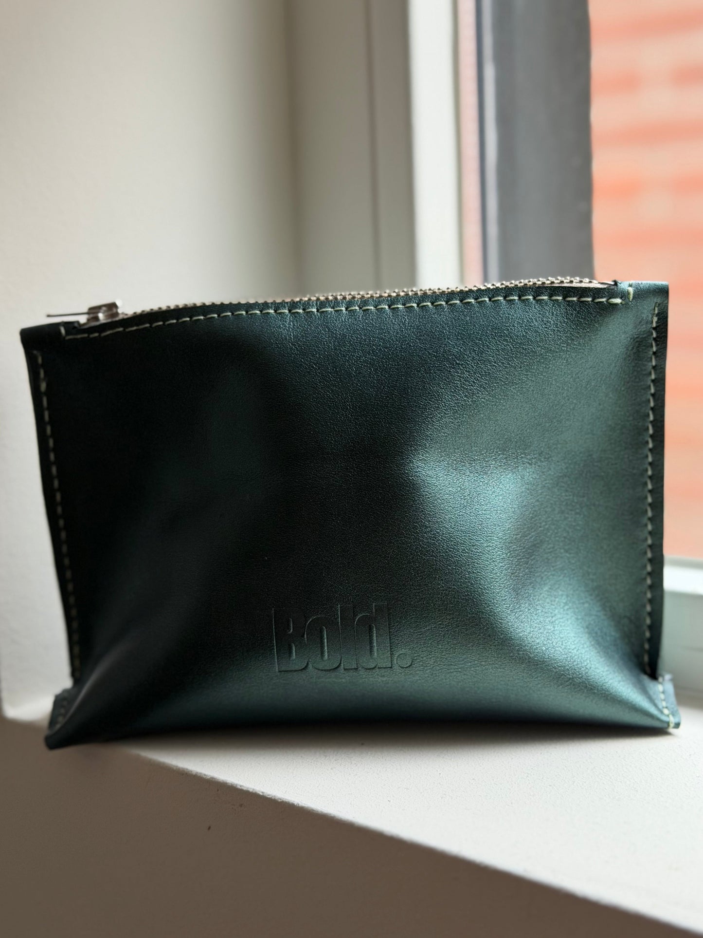 Make-up tas COCO - Mini (S) - Metallic groen