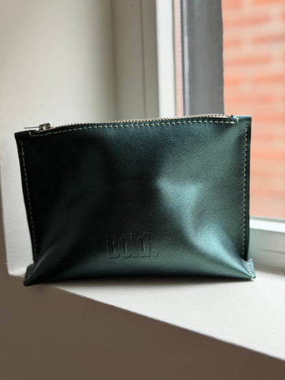 Make-up tas COCO - Midi (M)- Metallic groen